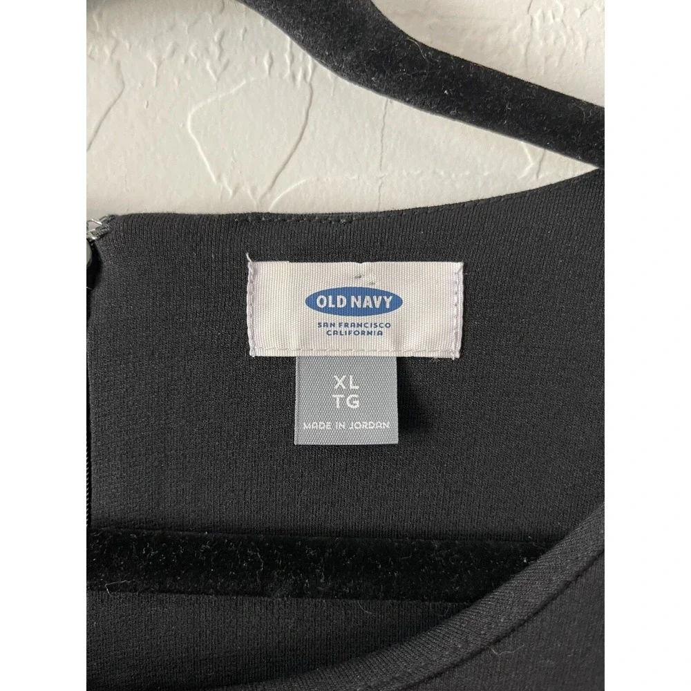Black Short Sleeve Dress Old Navy Size‎ XL New With Tags - Polyester Blend